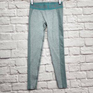 Gymshark Flex Low Rise Women Leggings Green Sage Color Workout Compression Small